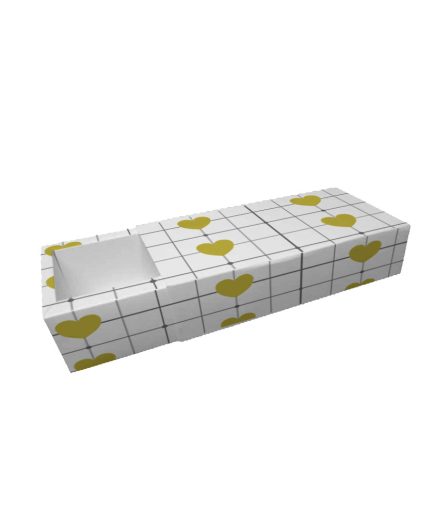 Caja CORAZONES Macarrons 6x17,5x5 (x50 uni)