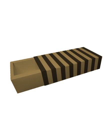 Caja KRAFT RAYAS Macarrons 6x17,5x5 (x50 uni)