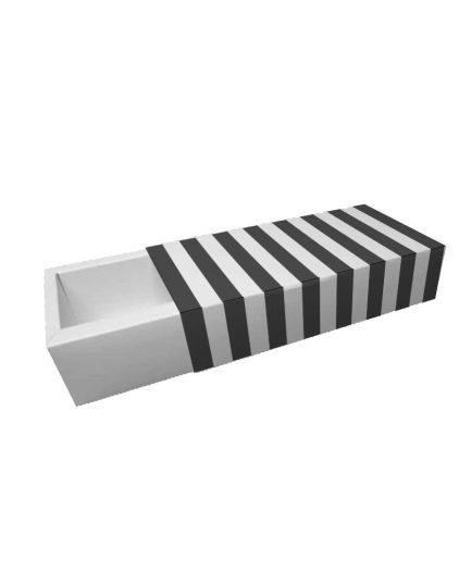 Caja RAYAS BN Macarrons 6x17,5x5 (x50 uni)