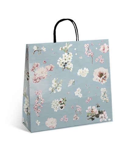 Bolsa Blue Flowers 32x10x30