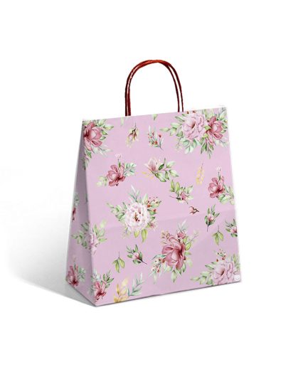 Bolsa Pink Flowers 22x10x24
