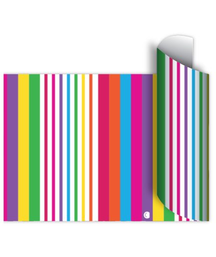 Papel de regalo bobina 40cm x100 Mts - ARCO IRIS