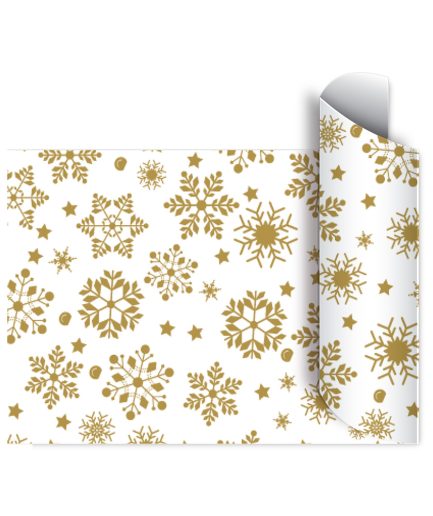 Papel de regalo bobina 40cm x100 Mts - GOLD