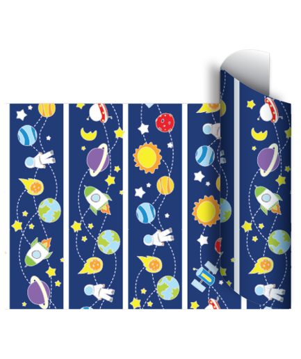 Papel de regalo bobina 60cm x100 Mts - SPACE