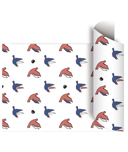 Papel de regalo bobina 60cm x100 Mts - BIRDS