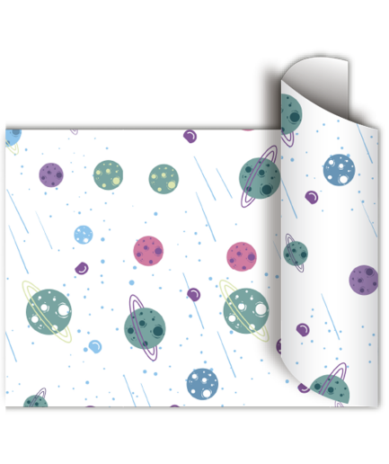 Papel de regalo bobina 40cm x100 Mts - COOL SPACE