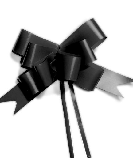Moños magicos opacos nro 50x50 u. NEGRO