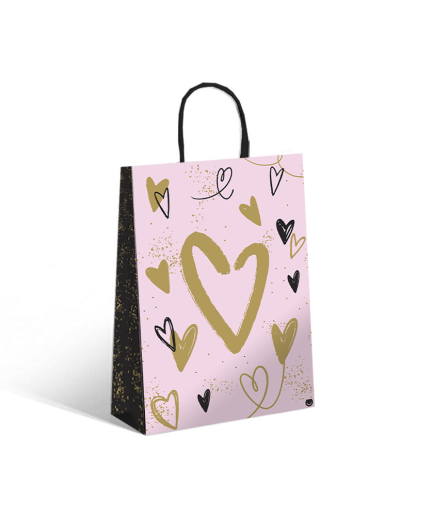 Bolsa Gold Heart 22x10x30
