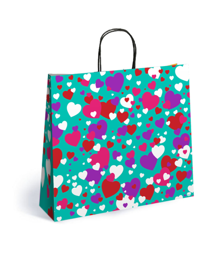 Bolsa Colour Hearts 32x10x30