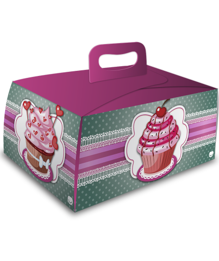 CupCake x6 Pink 16x10x23 (x50 uni)