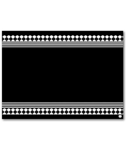 Mantel individual - BLACK AND WHITE 40X29  x 25u.