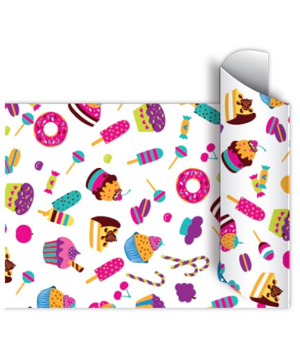 Papel de regalo bobina 40cm x100 Mts - SWEET