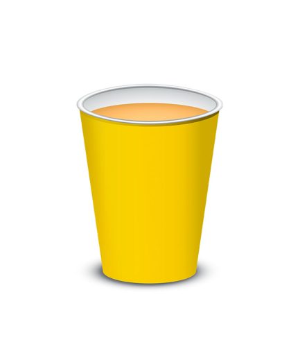 Vaso polipapel 8 oz - AMARILLO x10
