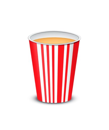 Vaso polipapel 8 oz - ROJO LINES x10