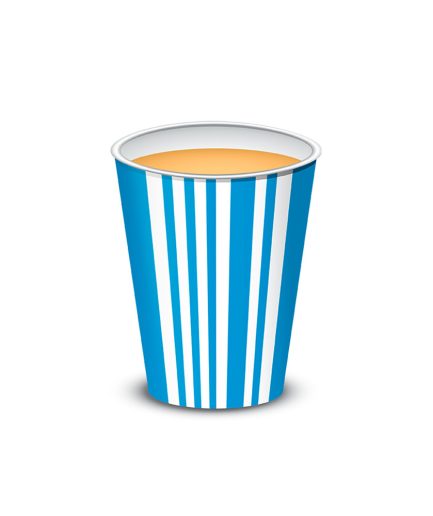 Vaso polipapel 8 oz - AZUL LINES x10