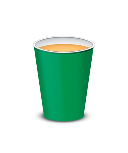 Vaso polipapel 8 oz - VERDE x10