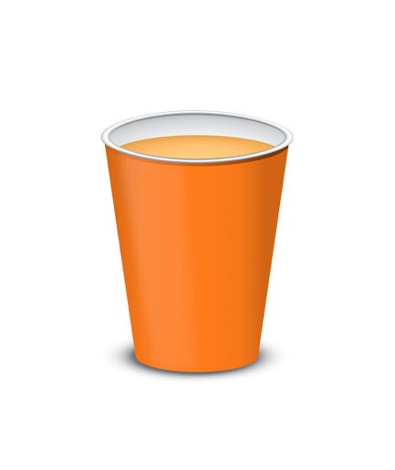 Vaso polipapel 8 oz - NARANJA x10