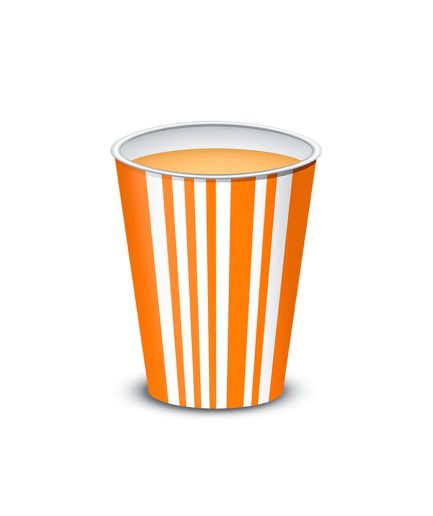 Vaso polipapel 8 oz - NARANJA LINES x10
