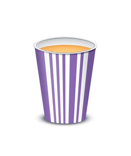 Vaso polipapel 8 oz - VIOLETA LINES x10