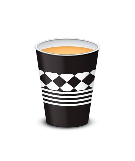 Vaso polipapel 8 oz - BLACK & WHITE x10