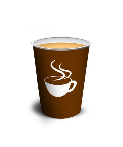 Vaso polipapel 8 oz - COFFEE MARRON x10