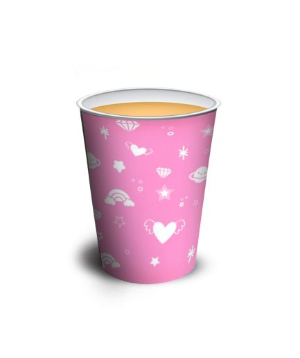 Vaso polipapel 8 oz - FANTASY PINK x10