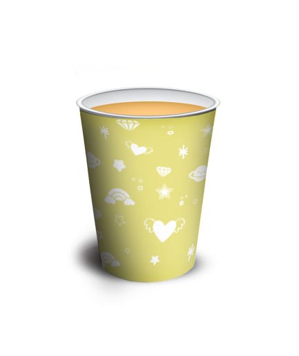 Vaso polipapel 8 oz - FANTASY YELLOW x10