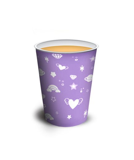 Vaso polipapel 8 oz - FANTASY VIOLET x10
